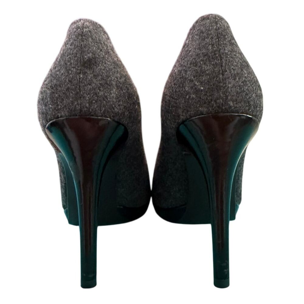 Stuart Weitzman Gray Wool Round Toed 4.5" Pumps/H… - image 6
